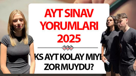 AYT SINAV YORUMLARI 2025: YKS AYT kolay mıydı, zor muydu, nasıl geçti AYT sınavı nasıldı Sayısal, sözel ve eşit ağırlıkçılardan yorumlar geldi... Türkçe, Matematik, Geometri öğrenci yorumları AYT SINAV YORUMLARI 2025: YKS AYT kolay mıydı, zor muydu, nasıl geçti AYT sınavı nasıldı Sayısal, sözel ve eşit ağırlıkçılardan yorumlar geldi... Türkçe, Matematik, Geometri öğrenci yorumları