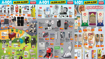 RAFLARA GELİYOR A101 AKTÜEL ÜRÜNLER KATALOĞU 26 HAZİRAN 2025 || A101 indirim afişi bu hafta ürünleri neler Dondurma makinesi, aşurelik ürünler, basınçlı yıkama makinesi A101lere geliyor...