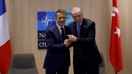Cumhurbaşkanı Erdoğan, Fransa Cumhurbaşkanı Macron ile bir araya geldi