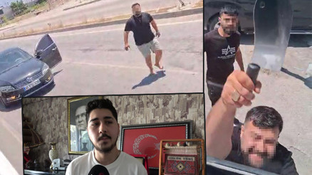 Yol verme tartışmasında satırla saldırdılar... Kapıyı kilitleyerek canını kurtardı