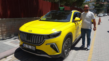 Kütahyada yerli üretim TOGG taksi oldu Gurur duyuyorum