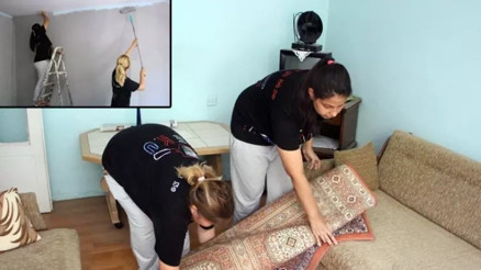 Badana ustası eşine yardım için kolları sıvayıp kendi ekibini kurdu