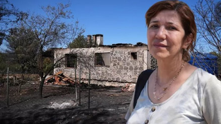 İzmir Bornova’da yanan ormanlık alan havadan görüntülendi