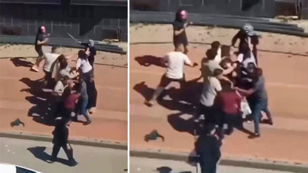 Çocukların kavgasına aileler karıştı... Kadınlar saç baş birbirine girdi