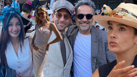 Gazi Koşusuna ünlü isimler akın etti Hipodromda şıklık yarışı