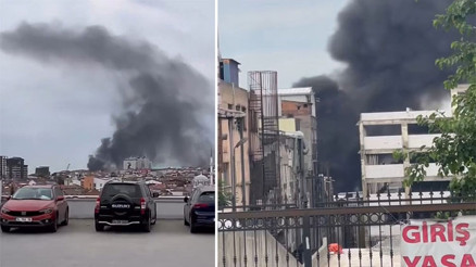 Zeytinburnu’nda hurdalık alanda çıkan yangın söndürüldü