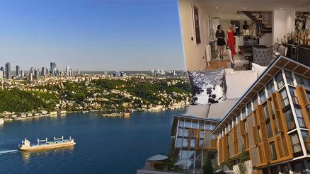 İstanbul ayaklarının altında... Ünlü popçu eşi ile bu evde yaşıyor