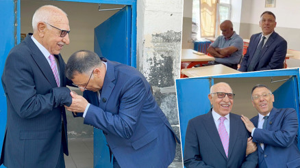 Rektör Gürel köy okulunda öğretmeniyle buluştu