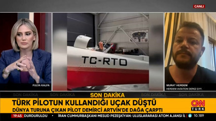 Artvinde uçak kazası Uçakta bulunan iki kişi aranıyor