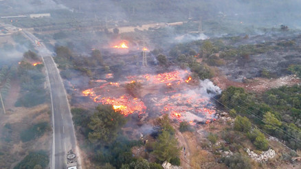 Tatil beldeleri alev kapanında