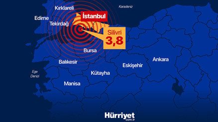 Son dakika... Marmarada 3.8 büyüklüğünde deprem Merkez üssü: Silivri