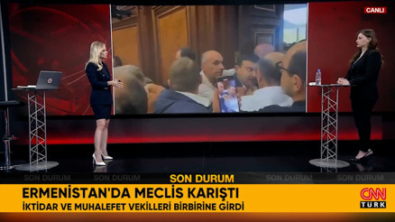 Ermenistanda meclis karıştı: Vekiller birbirine girdi