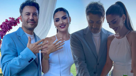 Ünlü oyuncu Tolga Güleç ve sunucu Öykü Cengiz nişanlandı