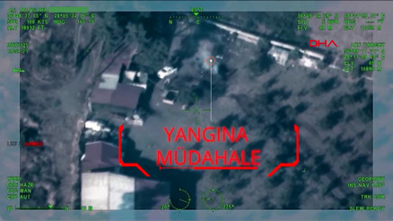 Marmariste yakılan ateş, Bayraktar TB2 ile tespit edilip, söndürüldü