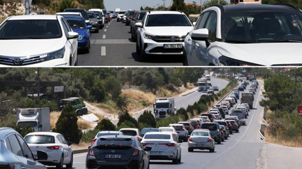 Bir ucu Aydın diğer ucu Muğlada 60 kilometrelik karayolu tıkandı
