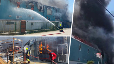 Boluda fabrika yangını 2 saat sonra kontrol altına alındı