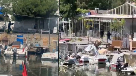 Küçükçekmecede balıkçı barınağına silahlı saldırı Yaralılar var