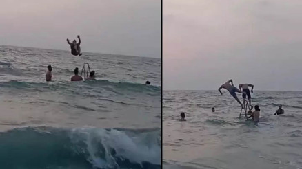 Hatayda denizin ortasına kurdular