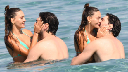 Cedi Osman ve oyuncu Ebru Şahin tatilde... Öpmeye doyamadı