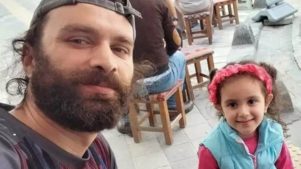 Baba ile 7 yaşındaki kızı son yolculuğuna uğurlandı