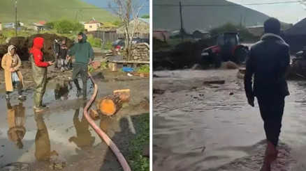 Ardahanda sağanak yağış sele neden oldu