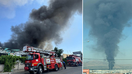 Kayseride mobilya fabrikası yanıyor