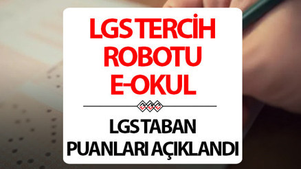LGS LİSE TABAN PUANLARI (TIKLA ÖĞREN) YÜZDELİK DİLİMLERİ, BAŞARI SIRALAMALARI SORGU TABLOSU: MEB 2025 E-Okul LGS tercih robotu LGS LİSE TABAN PUANLARI (TIKLA ÖĞREN) YÜZDELİK DİLİMLERİ, BAŞARI SIRALAMALARI SORGU TABLOSU: MEB 2025 E-Okul LGS tercih robotu