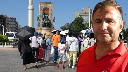 İstanbullu esnafın sıcakla mücadelesi: Sıcaklık 100 dereceyi buluyor