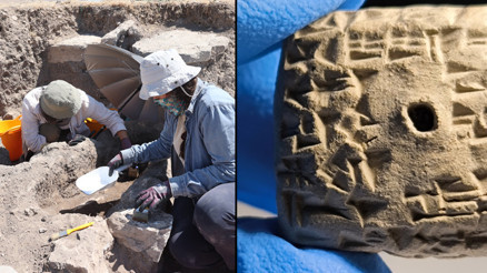 Sivasta kehanet metni bulundu Delik çeperinde ip izleri olduğunu tespit ettik