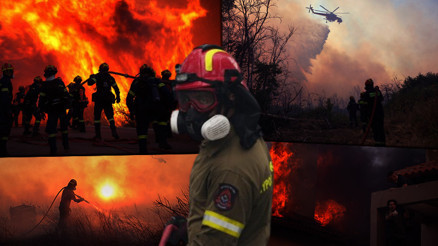 Yunanistanda orman yangınları ülke geneline yayıldı: 24 saatte 50den fazla bölge alevler içinde kaldı