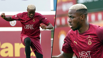 Galatasarayda Victor Osimhen sahaya indi