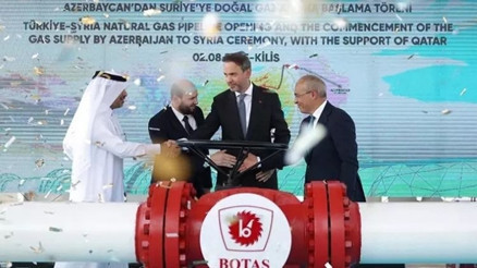 Türkiye, Azerbaycan, Katar ve Suriyeden Türkiye-Suriye Doğal Gaz Boru Hattına ilişkin ortak açıklama