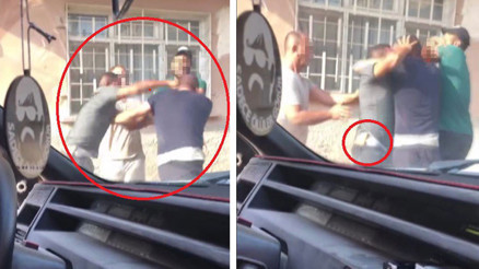 Belindeki bıçakla tekmeli yumruklu kavgaya girdi: Sokak boks ringine döndü