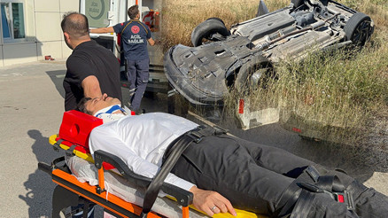 Kaymakam trafik kazası geçirdi, hastaneye kaldırıldı