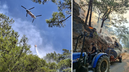 Son dakika: Denizli ve Çanakkalede orman yangını... Havadan ve karadan sürüyor Son dakika: Denizli ve Çanakkalede orman yangını... Havadan ve karadan sürüyor