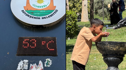 Türkiyenin en sıcak kenti belli oldu Termometreler 53 dereceyi aştı