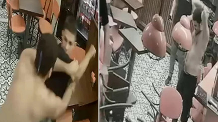 Ensesine saplanan bıçakla hastaneye gitti Sarıyerde dehşet anları kameraya yansıdı