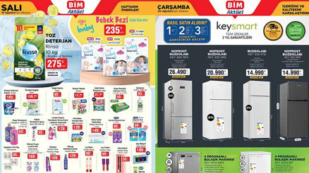 YARIN SATIŞTA BİM AKTÜEL ÜRÜNLER 19-20 AĞUSTOS 2025 KATALOĞU- BİM İNDİRİMLİ ÜRÜNLER BROŞÜRÜ || Bimde bu hafta cuma kataloğu yok mu Bim aktüel afişi 4 Programlı Bulaşık Makinesi getiriyor