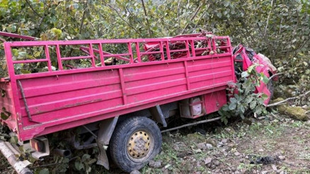 Feci kaza Fındık bahçesine devrilen kamyonetteki 4 kişi öldü, 1 kişi yaralandı