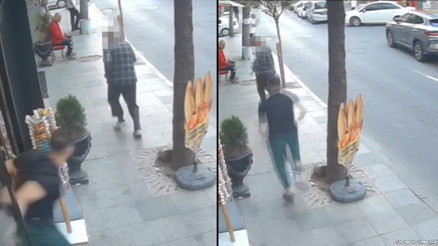 İstanbulda cadde ortasında taciz iddiası: Olay güvenlik kamerasına yansıdı