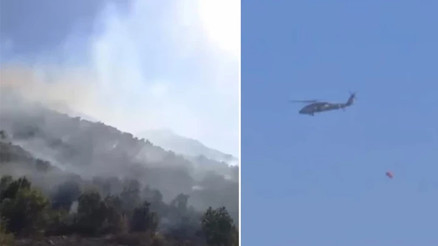Hakkari Yüksekovada orman yangını