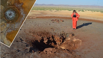 Tuz Gölü havzasındaki tarlada 1 yıldır su fışkırıp kayboluyor