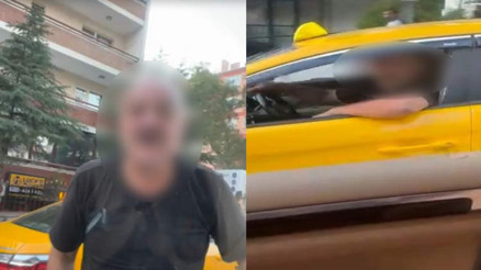 Trafik magandası kamerada: Aracı yumrukladı, küfürler savurdu