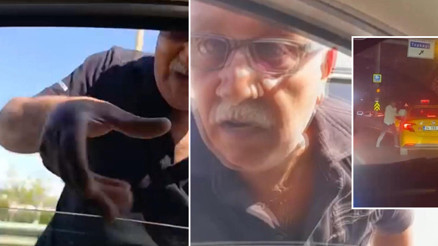 İstanbulda trafik magandası kamerada Otomobili yumrukladı