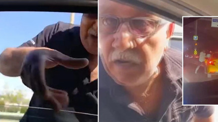 İstanbulda trafik magandası kamerada Otomobili yumrukladı