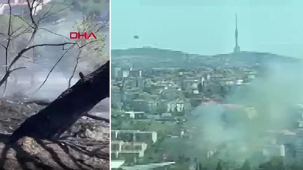 İTÜ’de Ayazağa kampüsünde otluk alanda yangın