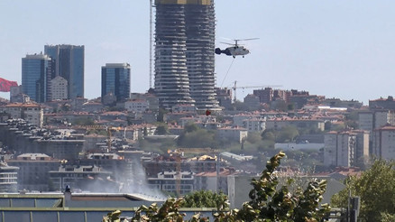 Sarıyerde İTÜde otluk alanda yangın