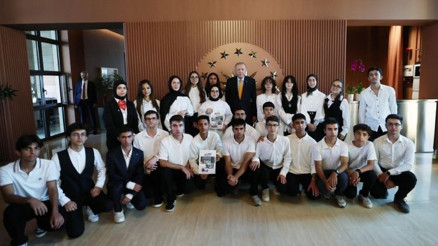 Cumhurbaşkanı Erdoğan, Maziden Atiye programı katılan öğrencileri kabul etti