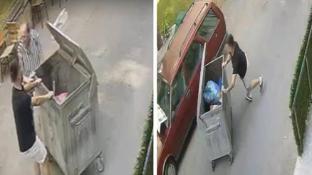 Muğlada yokuş aşağı hareket eden çöp konteynerini durdurdu