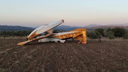Muğla’da yangın söndürme uçağı zorunlu iniş yaparken kaza kırıma uğradı
